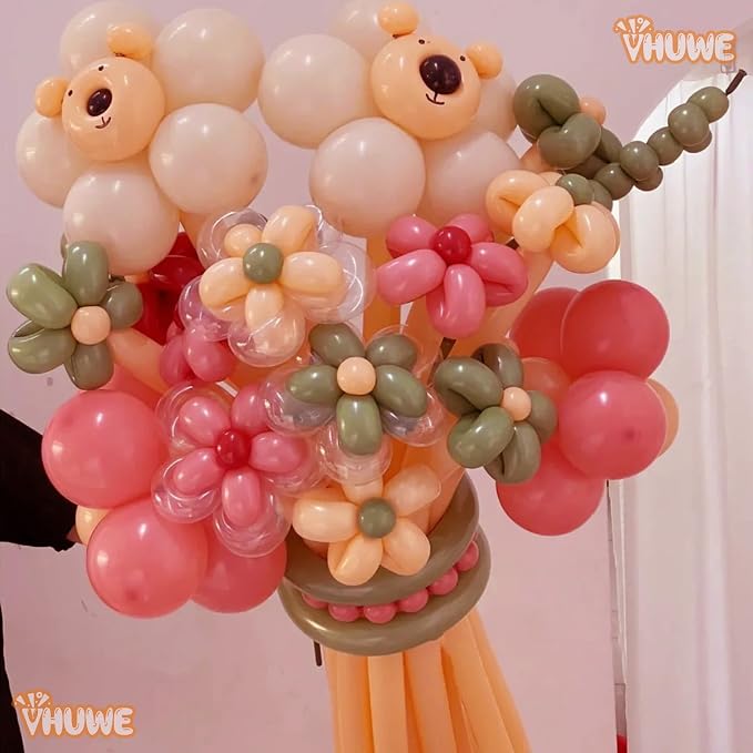 260 Balloons Retro Apricot, Thickened 100 Pack Long Balloons Twisting Skinny - Image 6