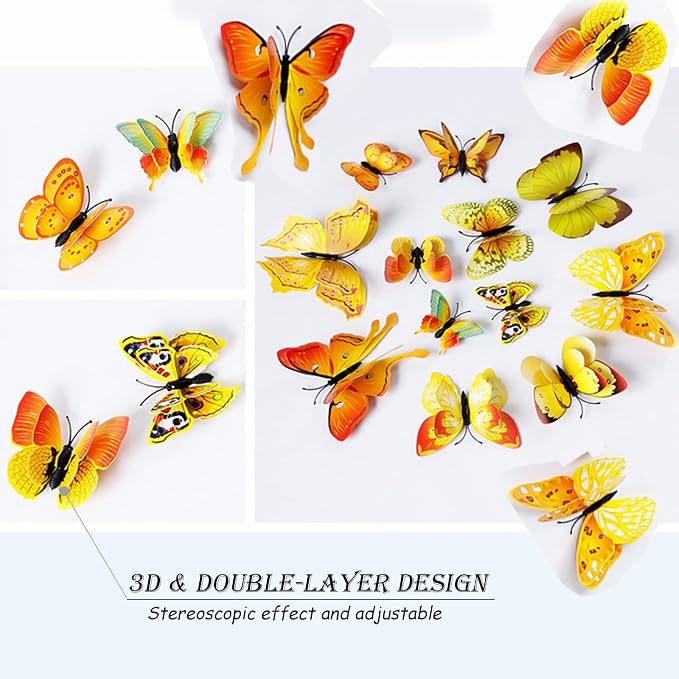 OPSEAM 3D Butterfly Wall Decor Butterfly Decorations Stickers - Image 5