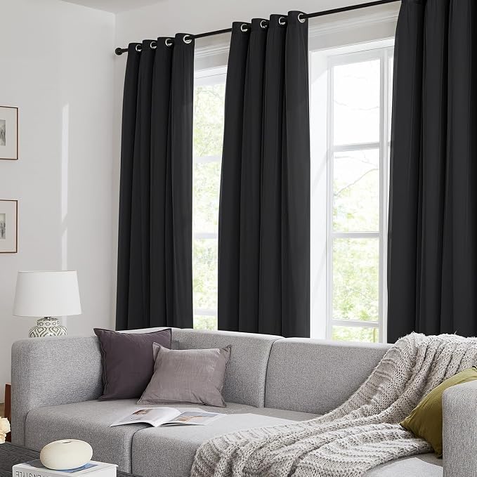 100% Blackout Curtains for Bedroom, Double Layer Black Curtains, Room Darkening - Image 9