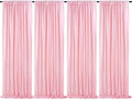 Pink Sequin Backdrop Drapes 4 Panels 2FTx8FT Glitter Backdrop Curtains | by QueenDream