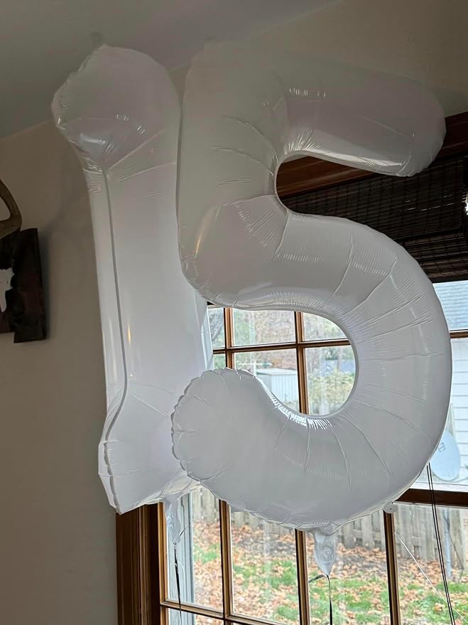 White 50 Balloon - Image 2