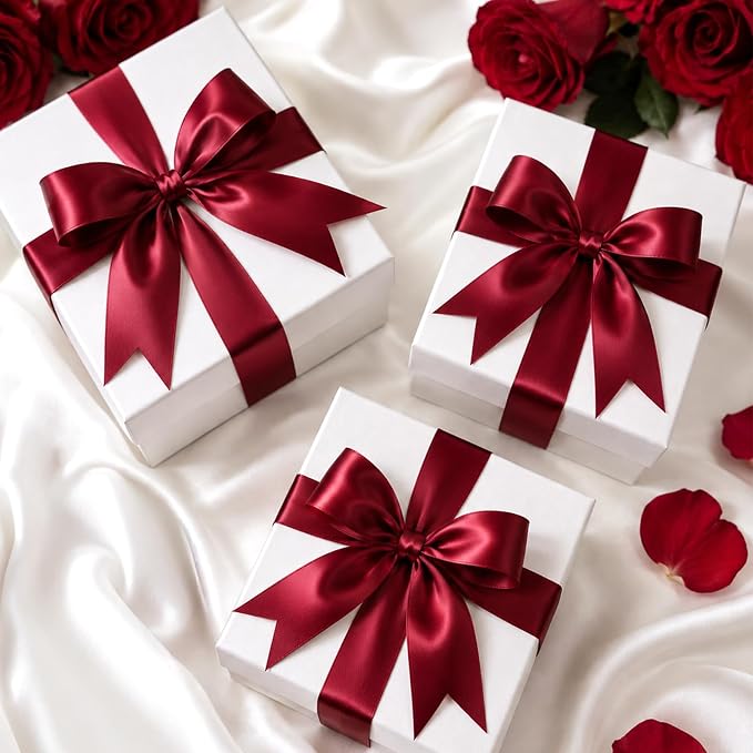 KINGLAKE Burgundy Satin Ribbon - Image 4