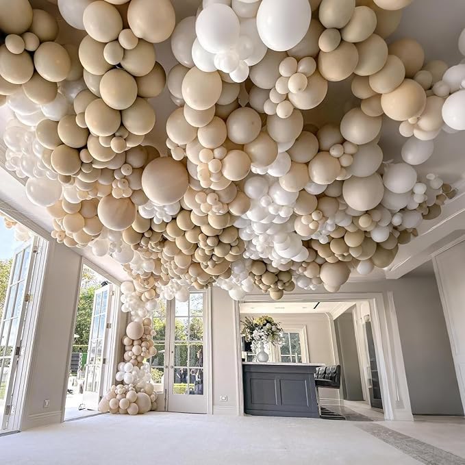 110pcs Sand White Balloon 12 inch, Sand white Latex Balloons - Image 7