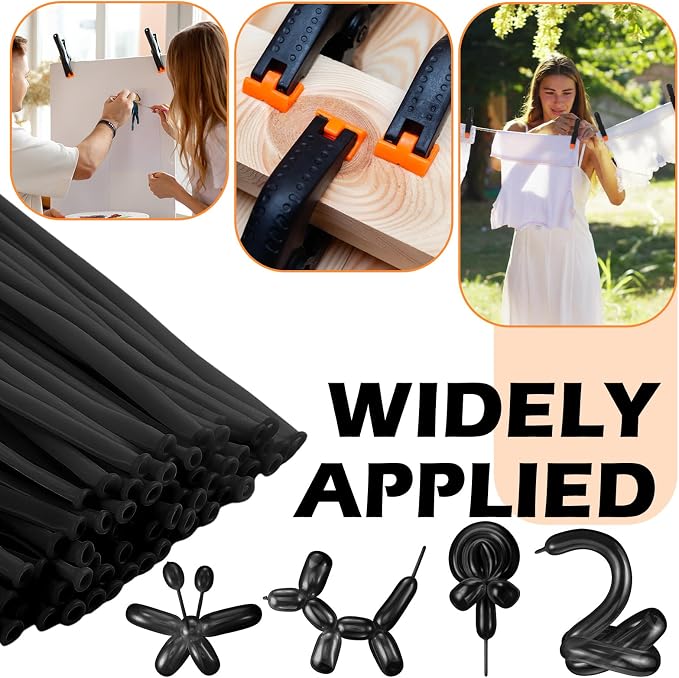 Hushee 8 Pack Large Balloon Arch Clips 3.7 Inch Heavy Duty Clip and 50 Pcs - Image 7