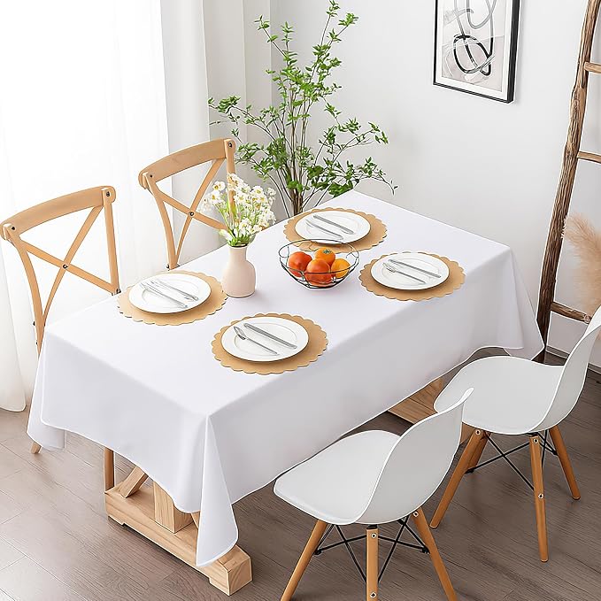 60 Pcs Kraft Paper Placemats, 13.5 Inch Disposable Scalloped Table Mats | Thick - Image 5