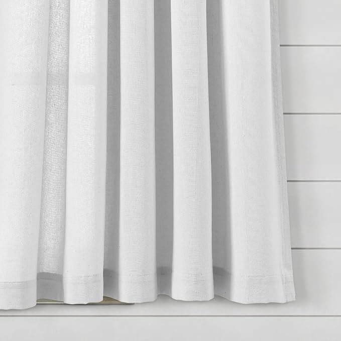 Lush Decor Boho Pom Pom Tassel Linen Textured Window Curtain Panel, Single 52" - Image 4