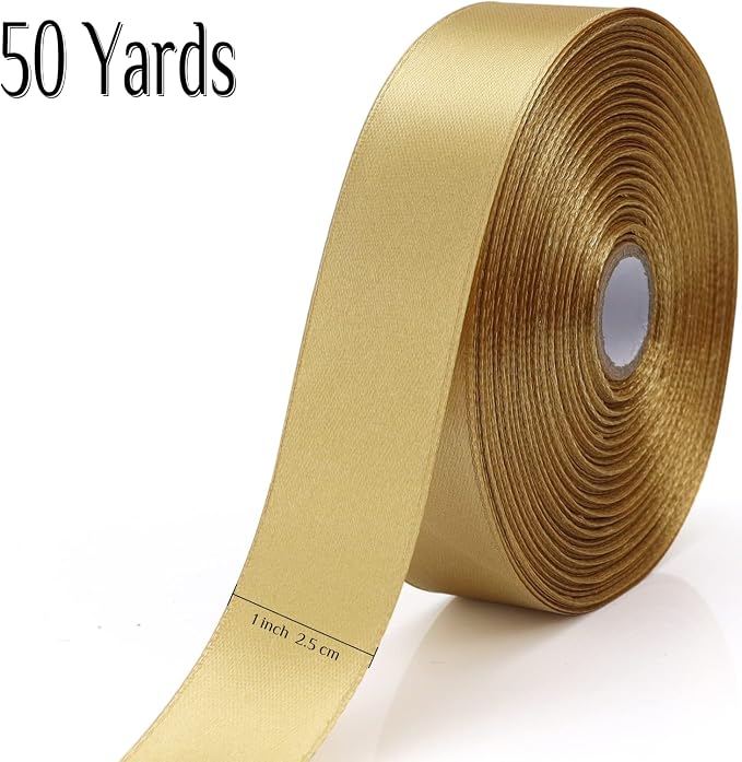 Nsilu 1 inch Champagne Gold Ribbon - Image 2