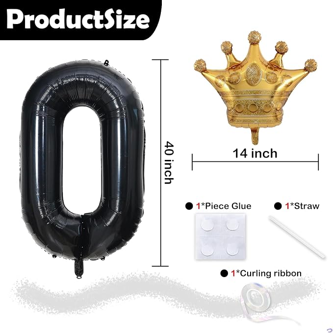 40 inch Large Black 88 Balloon Number - Image 2