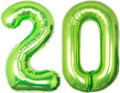 40 Inch Green Number 20 Balloon Lime Big Large Helium Number 0-9 | Giant by SULALABOO