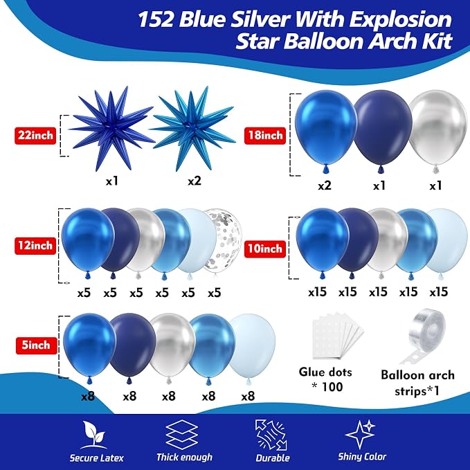 Blue Balloon Arch Kit - Image 2