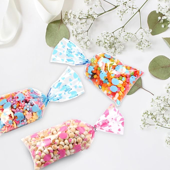 COQOFA 100 Pcs 5"X11" Gift Wrap Cello Cellophane Treat Bags Party Favor bag - Image 4