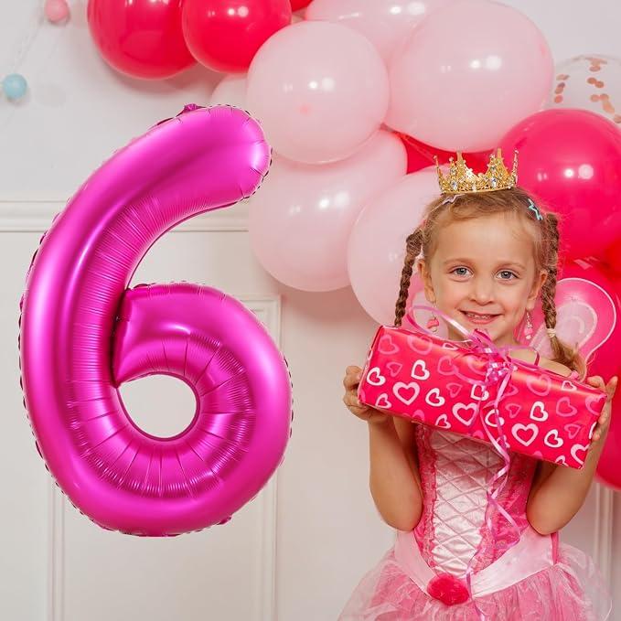 Hot Pink 0 Balloon, 40 Inch Number 0 Balloon, Birthday Balloon Decorations - Image 5