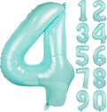 Macaron Blue Number 4 Balloon 40in Large Helium Foil Polyester Film Balloon | by Exquisitehighqualitypartydecorationstomeetyoureveryneed%EF%BC%81