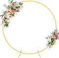 Round Backdrop Stand 6.6FT Gold Metal Circle Balloon Arch Frame | Metal Circle by Wokceer