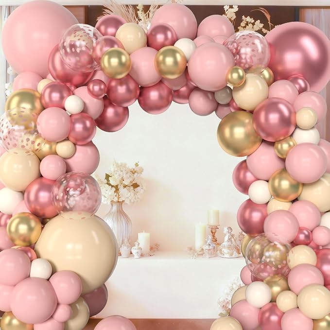 Amandir 153Pcs Boho Blush Balloon Arch Garland Kit, Different Sizes | 18 12 10 - Image 7