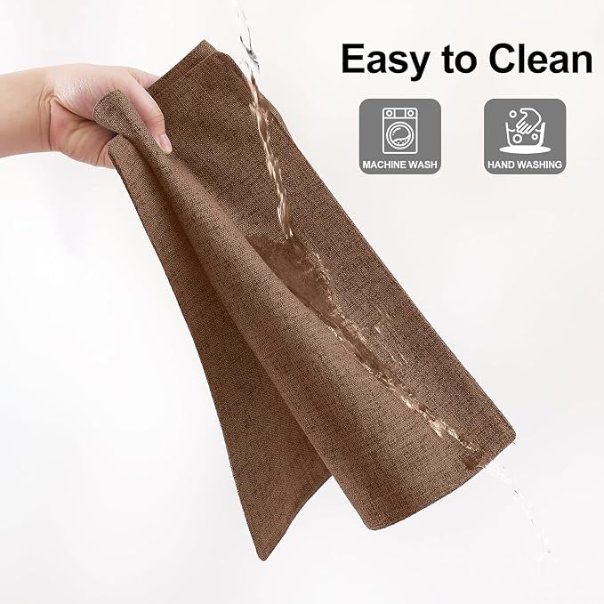 Homaxy Cloths Placemats for Dining Table Set of 6, Cotton Linen Blend Table Mats - Image 7