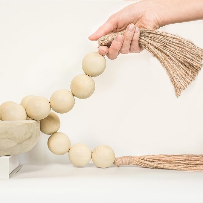 Extra Large Wood Bead Garland by RUIRUICO