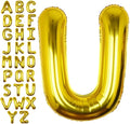 40 Inch Gold Letter U Balloon Big Foil Helium Letter Balloons A-Z | Giant Large by SULALABOO