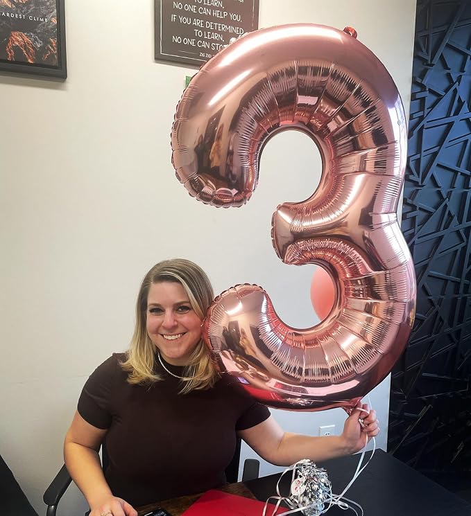 Rose Gold Number 9 Balloon 40 Inch, 9th Birthday Decorations Men Women | Foil - Image 8