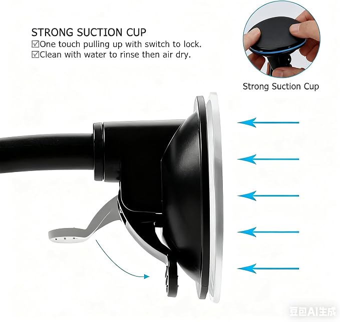 Black Double Sided Sticky Pads 3.15 Inches Round Adhesive Suction Tab Perfect - Image 2