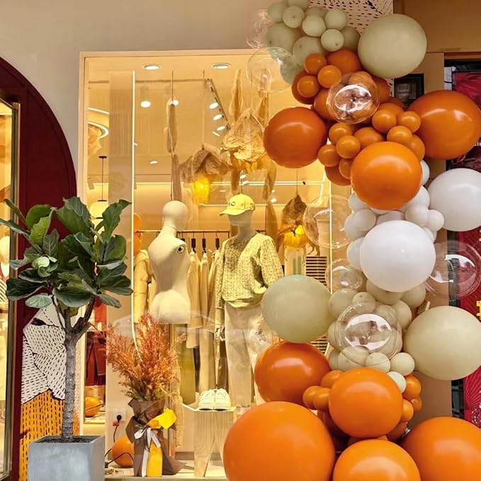Burnt Orange Boho Balloon Arch Kit, Pastel Brown Macaron Pink Balloons | 155 - Image 7