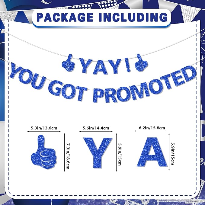Yay! You Got Promoted Congratulations Banner Congratulations Decorations - Image 3