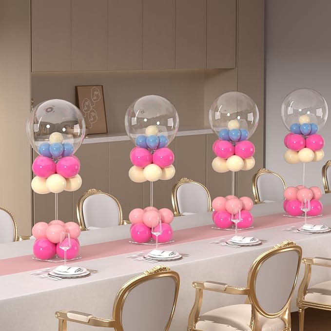 12 Pack Clear Acrylic Balloon Stand 15.75 inch Party Centerpiece Kit - Image 8