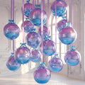 18 Set 22 Inch Gradient Purple 4D Giant Round Foil Balloon Bulk Metallic Giant by Charnoel