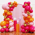 YMSZ Pink and Orange Balloon Garland Arch Kit, Tropical Balloons, | Different by YMSZ