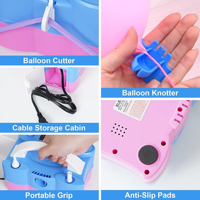 Electric Balloon Pump, Dagelar 3-in-1 Portable Air Balloon Pump - Image 7