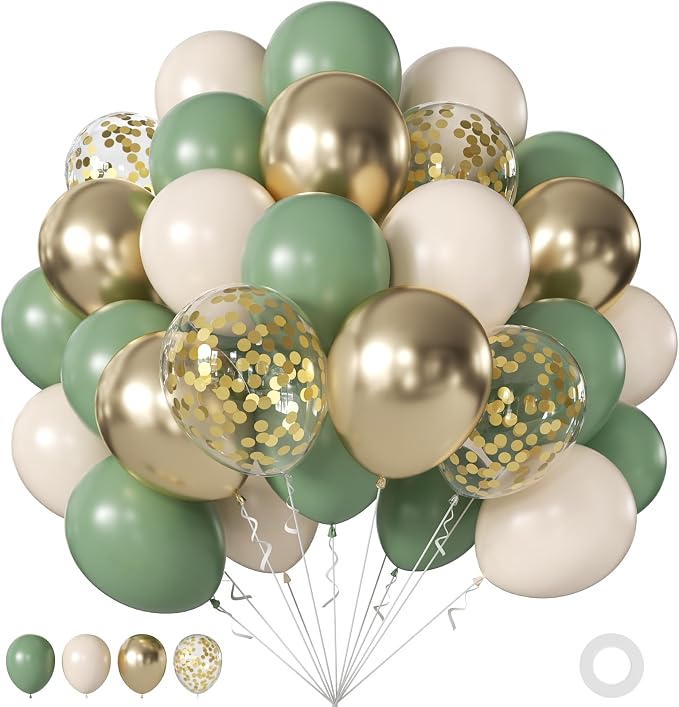Sage Green Balloons for Boho Baby Shower Bridal Shower Birthday Decorations | by JOYFLOAT