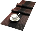SHACOS Woven Vinyl Table Runners PVC Table Runners 12 x 90 inch Long Wipeable by SHACOS