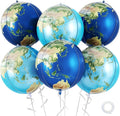 6 Pcs Globe Earth Balloons, 22 Inch Big World Map Foil Balloons, Planet Large by Saxuxu