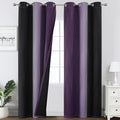 Purple and Black Blackout Curtains by ESTELARTEXTILER