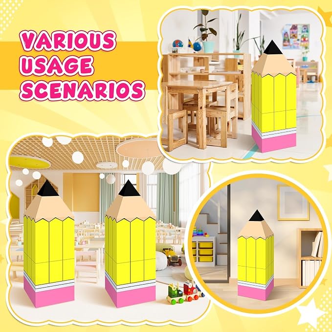 6 Pcs Back to School Decoration Large Pencil Boxes Pencil Decorations - Image 6