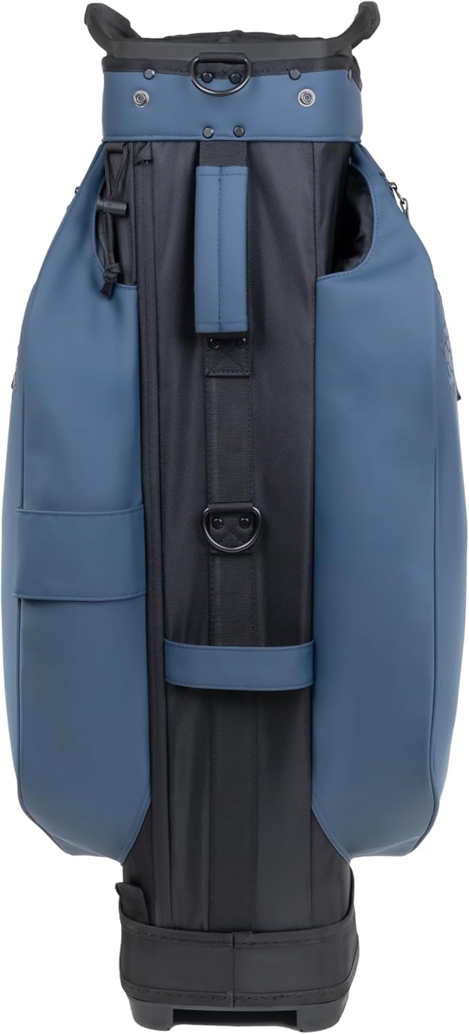 KRADUL - LUX Cart Bag – Lightweight Vegan Leather Golf Cart Bag with Waterproof Pockets, Organized Club Dividers & Cart Strap Tunnel