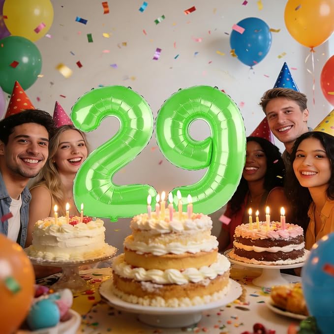 40 Inch Number 29 Balloons for 29th Birthday Party Decorations, 0-100 Fruit - Image 2