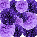 We Moment Purple Paper Pom Poms Decorations by We+Moment