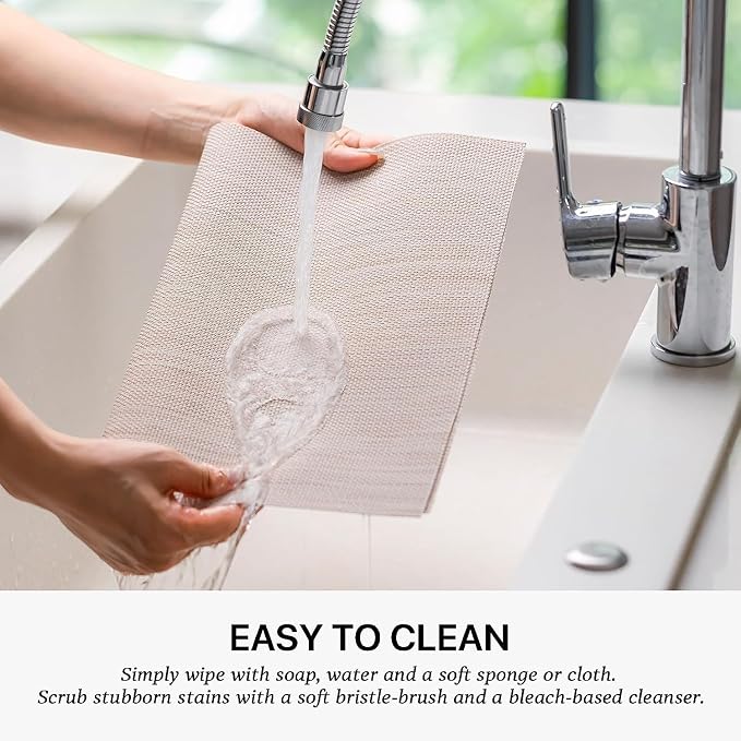 LEXMORE Placemats Set of 8 Vinyl/Plastic Woven Place Mats - Image 4