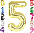 40 Inch Light Gold Number 5 Balloon, Champagne Birthday Party Decorations | 40 by Hadoife