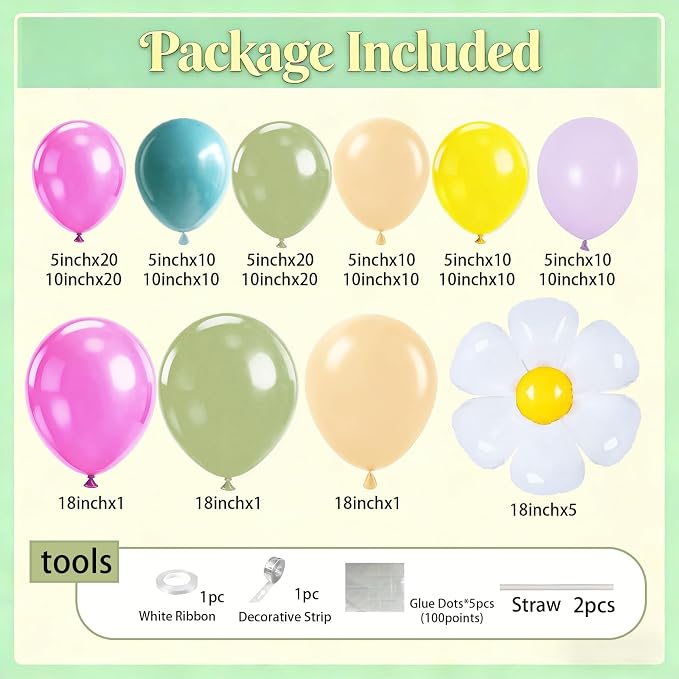Daisy Flower Balloon Arch Kit - Image 3