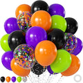 Orange Purple Green Black Balloons by JOYFLOAT