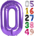 Purple Number 0 Balloon 40 Inch, 0th Birthday Party Decorations Men Women | by IWERP