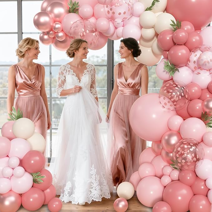 Amandir 153pcs Dusty Pink Balloon Garland Arch Kit Different Sizes | 18 12 10 5 - Image 6