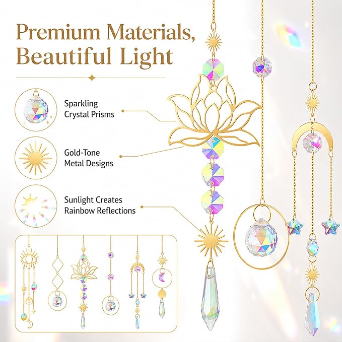 ilclviz Suncatcher Crystal Hanging Sun Catcher Prism - Image 4