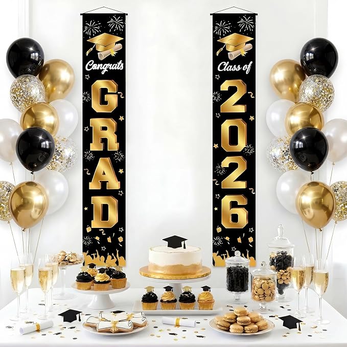 Graduation Decorations 2026 Porch Banner, Congrats Grad Class of 2026 Banner - Image 6