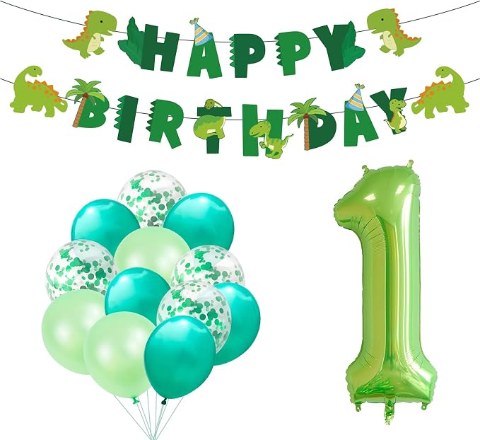 Dinosaur Birthday Banner, Dinosaur Theme Party Decorations by GLASNES