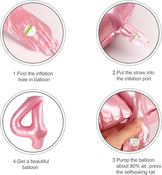 Number 7 Balloon 40 Inch Pearl Pink Balloon - Image 6