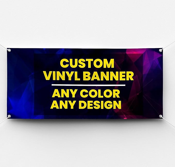 Personalized Custom Vinyl Banner Printing Indoor or Outdoor use 2ft x 5ft by FactoryofStickers
