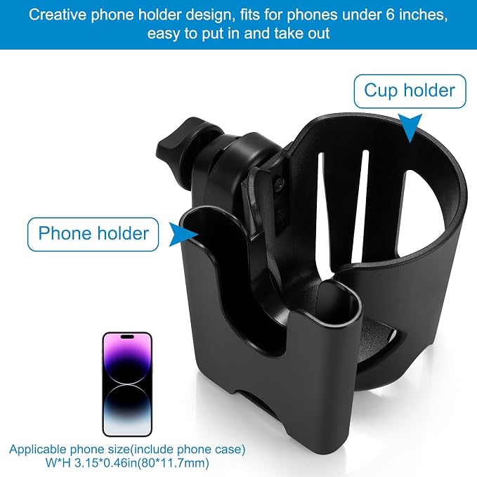 Accmor Stroller Cup Holder, Walker Wheelchair Bike Drinks Holder | Universal - Image 3